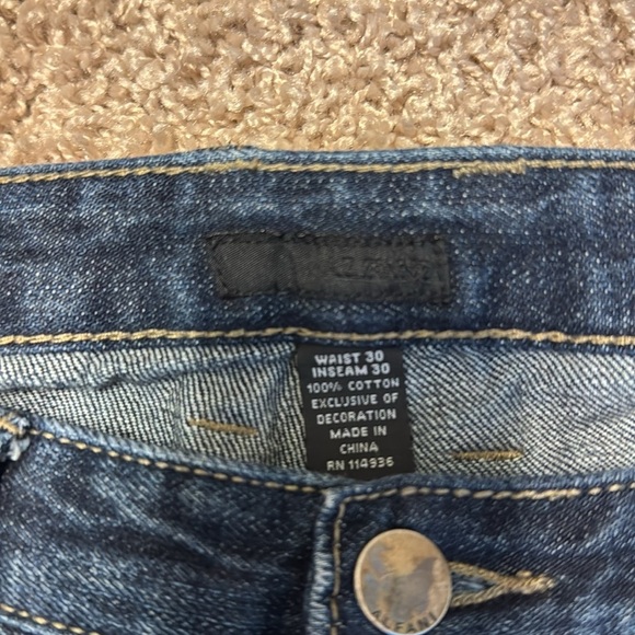 Men’s ALFANI Medium Wash Straight Leg Jeans Sz 30x30 Vintage Style Back Pocket - Picture 4 of 8